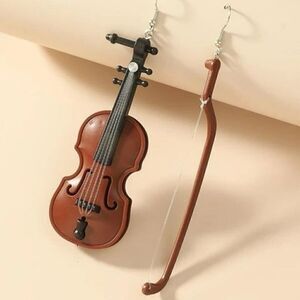 Violin & Bow Mismatch Earrings NWT